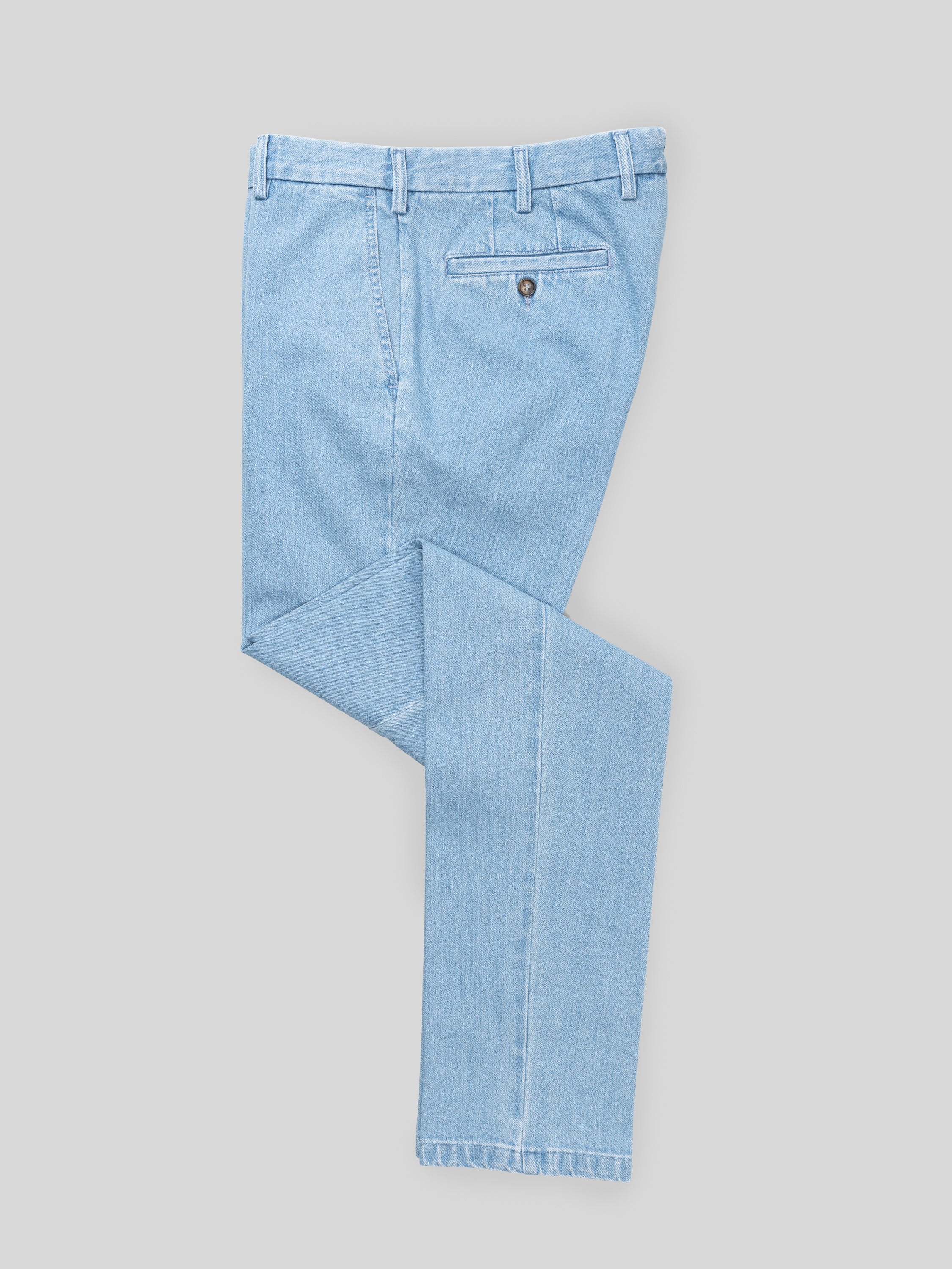 Pantaloni sportivi in denim di cotone azzurro